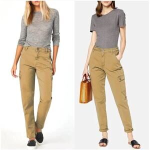 Mavi Urban Outfitters Denise High Rise Cargo Pants Tan Tapered 30